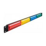 19" Patchpanel 24 Port Cat.5e 1 HE farbig