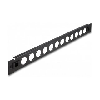 19" D-Typ Patchpanel 12 Port werkzeugfrei schwarz
