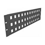19" Keystone Patchpanel 48 Port 3 HE schwarz