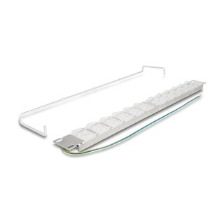 19" Keystone Patchpanel mit 24 neigbaren Ports und Entlastungsschiene