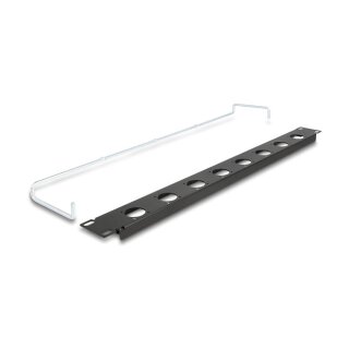 Delock 19? D-Typ Patchpanel mit Entlastungsschiene 8 Port 1 HE schwarz