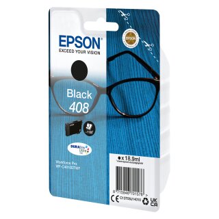 EPSON 4LB Singlepack Black 408 DURABrite Ultra Ink