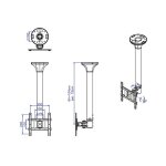 VALUE LCD-/TV-Deckenhalterung, 3 Gelenke, bis 20 kg