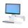 ERGOTRON StyleView Sit-Stand Combo Arm weiss fuer LCD bis 61cm 24 Zoll und Tastatur max 13,2kg VESA 75x75 100x100mm