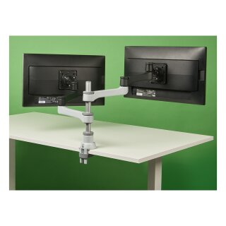R-Go Monitorarm 0"-32" 2TFT Max.8KG(2x) Zepher4 silb.