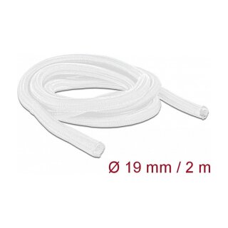 Geflechtschlauch selbstschließend 2 m x 19 mm weiß