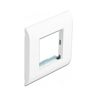 Easy 45 Modulträger mit Abdeckrahmen 80 x 80 mm weiß