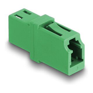 LWL Kupplung LC Simplex Buchse zu LC Simplex Buchse APC grün