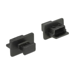 Staubschutz für USB 2.0 Mini-B Buchse mit Griff 10 Stück schwarz