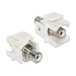 Keystone Modul Cinch Buchse > Cinch Buchse weiß / weiß