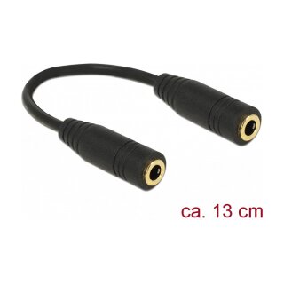 Adapter Audio Klinke 3,5 mm 4 Pin Buchse > Buchse 13 cm