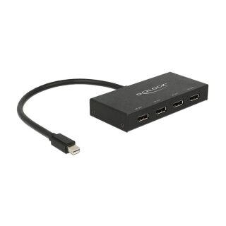 DisplayPort 1.2 Splitter 1 x mini DisplayPort in > 4 x DisplayPort out 4K