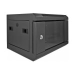 10? Netzwerkschrank mit Glastür 4 HE schwarz