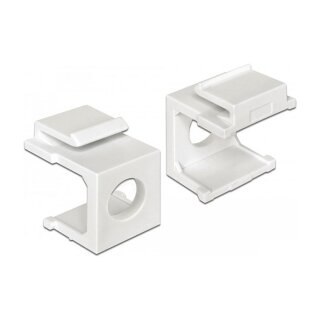 Keystone Abdeckung weiß mit 8 mm Durchführung 4 Stück