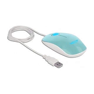 Optische 3-Tasten LED Maus USB Typ-A türkis