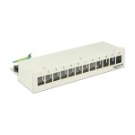 Keystone Desktop Patchpanel 12 Port grau