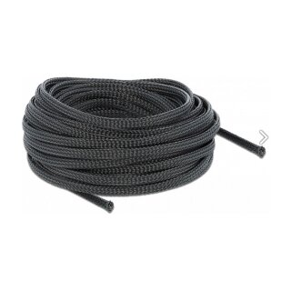 Geflechtschlauch dehnbar 10 m x 6 mm schwarz