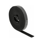 Klettband auf Rolle L 5 m x B 15 mm schwarz