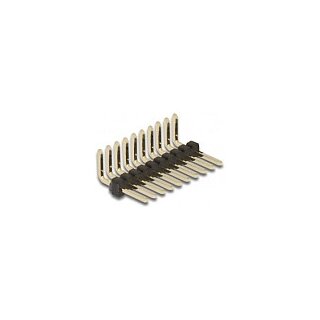 Stiftleiste 10 Pin, Rastermaß 1,27 mm, 1-reihig, gewinkelt, 5 Stück