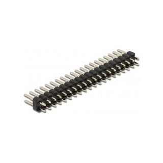 Stiftleiste 20 Pin, Rastermaß 2,54 mm, 2-reihig, gerade, 5 Stück