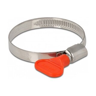 Schlauchschelle mit Flügelmutter 40 - 60 mm 10 Stück rot