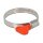 Schlauchschelle mit Flügelmutter 40 - 60 mm 10 Stück rot