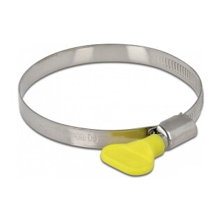 Schlauchschelle mit Flügelmutter 60 - 80 mm 10 Stück gelb
