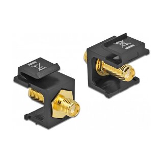 Keystone Modul SMA Buchse > SMA Buchse schwarz