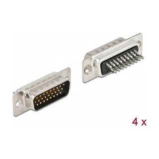 D-Sub HD 26 Pin Stecker Metall, Lötversion, 4 Stück