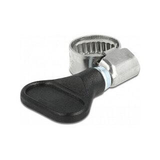 Schlauchschelle Edelstahl 400 SS mit Flügelmutter 8 - 12 mm 5 Stück schwarz