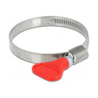Schlauchschelle Edelstahl 400 SS mit Flügelmutter 40 - 60 mm 5 Stück rot