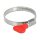 Schlauchschelle Edelstahl 400 SS mit Flügelmutter 40 - 60 mm 5 Stück rot