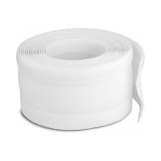 Geflechtschlauch mit Klettverschluss 5 m x 32 mm weiß