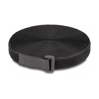 Klettband auf Rolle mit Schlaufe L 3 m x B 20 mm schwarz
