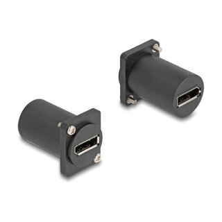 D-Typ Modul DisplayPort Buchse zu Buchse 4K schwarz