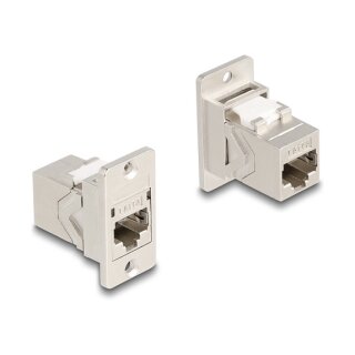 Panel Mount RJ45 Kupplung Buchse zu Buchse Cat.6A Metall konisch