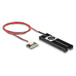 Kühlkörper mit Lüfter für M.2 SSD 2280 schwarz