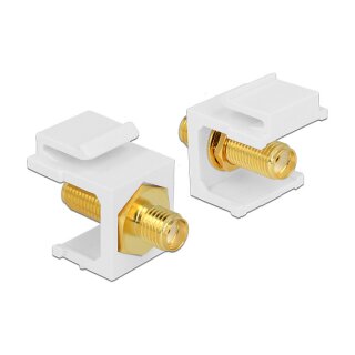 Keystone Modul SMA Buchse > SMA Buchse weiß