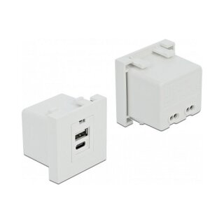 Easy 45 USB Ladeportmodul 1 x USB Typ-A + 1 x USB Type-C™