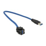 Keystone Modul USB 5 Gbps Typ-A Buchse 250° zu Typ-A...
