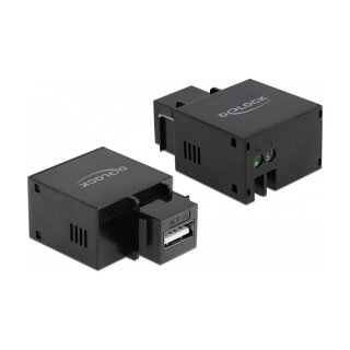 Keystone Modul mit USB Typ-A Ladebuchse 2,1 A schwarz