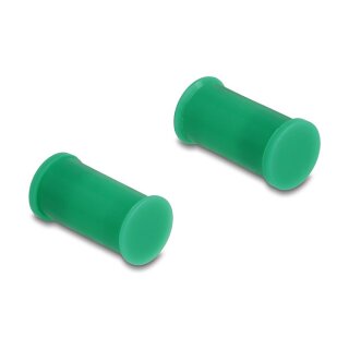 DL4 Staubschutz für Stecker und Buchse, Silikon, 2-teilig, grün 10er Set