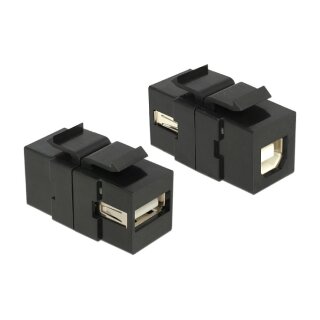 Keystone Modul USB 2.0 A Buchse > USB 2.0 B Buchse schwarz