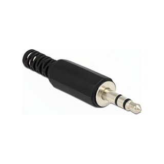 Klinkenstecker 3,5 mm 3 Pin Stereo mit Knickschutz Lötversion