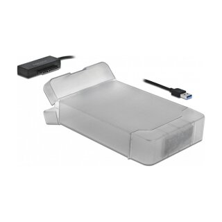 USB Typ-A zu SATA Konverter mit 3.5" Schutzhülle