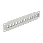 10? Keystone Patchpanel 12 Port grau