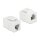 Keystone Modul RJ12 Buchse > RJ12 Buchse Cat.3 weiß