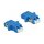 LWL Kupplung LC Duplex Buchse zu LC Duplex Buchse Singlemode 2 Stück blau