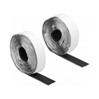 Klettband selbstklebend mit Haft- und Flauschband L 5 m x B 25 mm schwarz