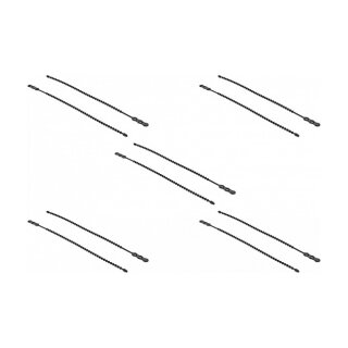 Blitzbinder wiederverwendbar L 210 x B 4,5 mm schwarz 10 Stück